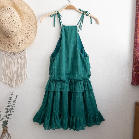 Lovers + Friends Banks Halter A-Line Kelly Green Dress XS - Picture 4 of 12